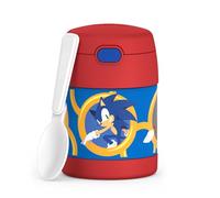 THERMOS FUNTAINER Bocal à nourriture isotherme en acier inoxydable avec cuillère pour enfants, 283,5 g, Sonic le hérisson