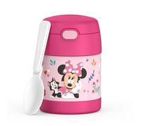 Thermos FUNTAINER Bocal à nourriture isotherme en acier inoxydable avec cuillère pour enfants, 283,5 g, Minnie préscolaire
