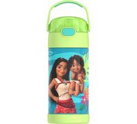 Thermos FUNTAINER Bouteille d'eau avec paille - 355 ml - Bouteille isotherme en acier inoxydable pour enfants avec couvercle, Moana 2