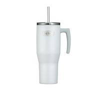 Thermos Gobelet isotherme RS 1,1 l double paroi inox avec paille et poignée blanc