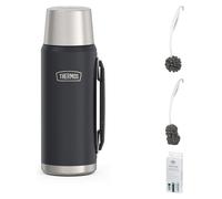 THERMOS ICON BEVERAGE BOTTLE 1,20 l Trinkflasche graphite mat – Vorteilsset mit Reinigungsbürste CLEAN FIX 30 cm | HAN 4122333120 | EAN 4002458533563
