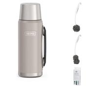 THERMOS ICON BEVERAGE BOTTLE 1,20 l Trinkflasche sandstone mat – Vorteilsset mit Reinigungsbürste CLEAN FIX 30 cm | HAN 4122323120 | EAN 4002458533532