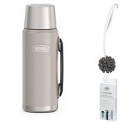 THERMOS ICON BEVERAGE BOTTLE 1,20 l Trinkflasche sandstone mat – Vorteilsset mit Reinigungsbürste CLEAN FIX 30 cm + CLEAN TABS (20 Stück) | HAN 4122323120 | EAN 4002458533532