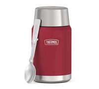 Thermos ICON Récipient isotherme pour nourriture Rouge 0,71 l - Maintient les aliments chauds pendant 14 h et froids 24 h, acier inoxydable, absolument étanche, avec cuillère pliable, sans BPA