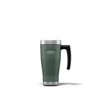 Thermos Icon Rock Cap Green Tasse de voyage isotherme réutilisable en acier inoxydable pour boissons chaudes ou froides, bouteille d'eau scellée sous vide avec un couvercle anti-fuite, 470 ml