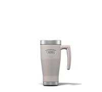 Thermos - Icon Sandstone Tasse de voyage (470 ml), tasse à café isotherme réutilisable en acier inoxydable pour boissons chaudes ou froides, bouteille d'eau scellée sous vide avec un couvercle