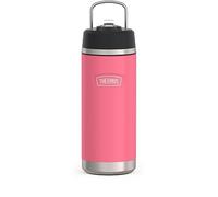 THERMOS ICON Series Bouteille d'eau en acier inoxydable pour enfants avec paille pivotante, 532,3 ml, rose vif