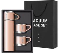 Thermos isolé, bouteille sous vide en acier inoxydable rose de 500 ml