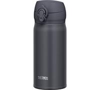 Thermos JNL-356 SMB Mug portable isotherme sous vide, 350 ml, noir fumé, facile à nettoyer et facile à nettoyer, type léger, ouverture par simple pression, bouteille en acier inoxydable, chaud et