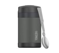 Thermos pour aliments avec cuillère pliable 470ml noir