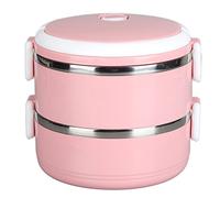 Thermos pour aliments chauds,boîte isotherme empilable pour aliments chauds, récipient isotherme pour aliments chauds, en acier inoxydable 304. récipients pour aliments scellés (double couche rose)