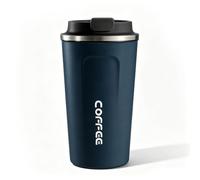 Thermos Pour Café, Gobelet à Café Portable à Température Intelligente, Tasse à Café En Acier Inoxydable De Voyage, Thermos à Café De Couleur Pure Voyage Style Simple Pour L'extérieur(380ml-Bleu)