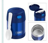 Thermos pour enfants Famanu, 0,30 litre, couleur bleu marine - isotherme, idéal pour les aliments chauds et froids