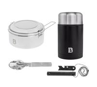 Thermos pour repas Food Jar Hot Pot 750 ml Badger Outdoor + indispensable + popote + allume-feu - Ensemble