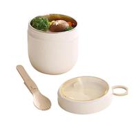 Thermos pour soupes 600 ml Récipient Thermique Hermétique Portable | PP alimentaire, valve de vapeur, cuillère intégrée, fermeture hermétique, poignée latérale, idéal pour le bureau, les voyages
