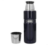 THERMOS Stainless King 4003.256.047 Bouteille isotherme en acier inoxydable avec bouchon tournant Bleu nuit 0,47 l