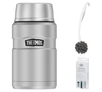 THERMOS STAINLESS KING FOOD JAR 0,71 l Thermobecher stainless steel mat – Vorteilsset mit Reinigungsbürste CLEAN FIX 30 cm + CLEAN TABS (20 Stück) | HAN 4001205071 | EAN 5010576927668