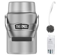 THERMOS STAINLESS KING FOOD JAR 1,20 l Thermobecher 1,2l stainless steel mat – Vorteilsset mit Reinigungsbürste CLEAN FIX 30 cm + CLEAN TABS (20 Stück) | HAN 4001205120 | EAN 4002458491474