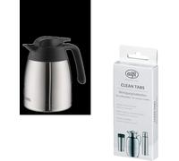THERMOS THV 1,00 l Isolierkanne 1,0l stainless steel mat – Vorteilsset mit Reinigungsbürste CLEAN FIX 30 cm + CLEAN TABS (20 Stück) | HAN 4026205100 | EAN 5010576929488