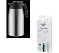 THERMOS THV 2,00 l Isolierkanne stainless steel mat – Vorteilsset mit Reinigungsbürste CLEAN FIX 30 cm + CLEAN TABS (20 Stück) | HAN 4026205200 | EAN 5010576929693