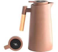 Thermoscan - Affichage de la température - Cafetière/théière - Maintien au chaud des boissons - Verre isolé sous vide - Capacité de 1 litre - Rose