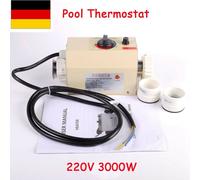 Thermostat 3KW Thermostat pour piscine Chauffage électrique de piscine, Piscine SPA Chauffage électrique Thermostat-régulateur de température numérique pour bain chaud froid Piscine 220V