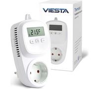 Thermostat à prise WiFi TH12 (230 V/3 600 W) – Modèle intelligent avecvia application, programme sur 7 jours, protection antigel et mémoire EEPROM