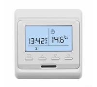 Thermostat au sol montage mural 0-90°C plage de réglage (blanc 3A) | Charge maximale de 16 A, plage de 0 à 90 °C, protection IP20, ignifuge, pour câbles et tapis