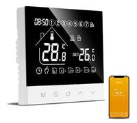 Thermostat Connecté Chauffage au Sol à Eau,WiFi Tuya Thermostats D'ambiance | Intelligent Numérique Muraux Tactile Thermostats Plancher Chauffant pour Alexa/Google Home Régulateur Températur l'eau,3A