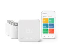 tado° Thermostat connecté filaire V3+ – Kit de démarrage avec 4 têtes thermostatiques Blanc