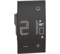 Thermostat d'ambiance 230 V, 2 modules, noir, mécanique