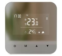 Thermostat d'ambiance alimenté par batterie, à 2 fils, programmable, de couleur blanche, sans connexion Wi-Fi