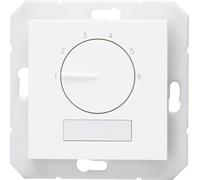 Thermostat d'ambiance Basic, couleur blanche arctique, finition mate, dimensions 55 x 55 mm