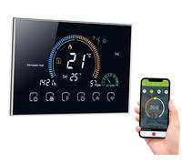 Thermostat d'ambiance connectée Wi-Fi programmable - Écran LCD 4,8 pouces -vocale - Noir