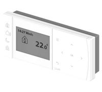 Thermostat d'ambiance Danfoss, modèle TPOne-B, programmable, pour 7 jours, alimenté par 2 piles AA, avec fonction marche/arrêt, écran intégré, de couleur blanche, vendu à l'unité.