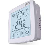 Thermostat d'ambiance digital EMOS avec OpenTherm, programmable, câblé, 2x 1,5 V batterie, pour chauffage/refroidissement, montage en saillie, blanc, P56A02