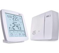 Thermostat d'ambiance digital EMOS avec OpenTherm, programmable, régulateur portable avectactile, pour chauffage/refroidissement, blanc, P56A11