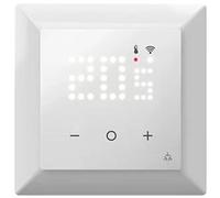 Thermostat d'ambiance Eberle UTE 3800-U, compatible Matter WiFi, 230V, 16A, couleur RAL 9010, dimensions 55x55mm, 1 pièce.
