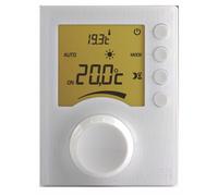 Delta Dore Thermostat filaire Tybox 31 à molette pour chaudière et pompe à chaleur Blanc
