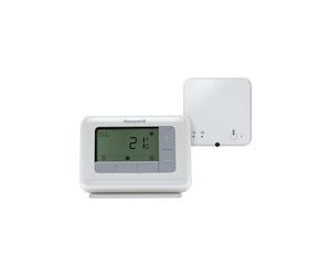 Thermostat d'ambiance hebdomadaire sans fil HONEYWELL Y4H910RF4004 T4R Programmable 4/6 plages OpenTherm/On-Off Blanc