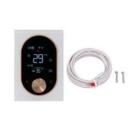 Thermostat d'ambiance Intelligent 2,4 GHz, contrôleur de température pour Chauffage électrique, Application Mobile, écran Tactile et Bouton de Commande, programmable (White)