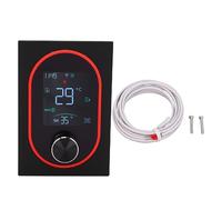 Thermostat d'ambiance Intelligent 2,4 GHz, contrôleur de température pour Chauffage électrique, Application Mobile, écran Tactile et Bouton de Commande, programmable (Black)