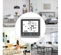 Thermostat d'ambiance intelligent à deux tuyaux avec Wifi et voix Contrôleur de température numérique programmable pour climatiseur (BAC-002ALW, blanc)