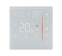 Thermostat d'ambiance numérique avec capteur de sol externe (blanc | Télécommande par application, connectivité WiFi, pour l'intégration de la maison intelligente, gestion précise du chauffage