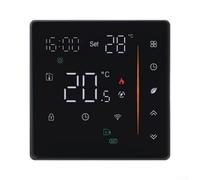 Thermostat d'ambiance numérique avec capteur de sol externe (noir | Télécommande par application, connectivité WiFi, pour l'intégration de la maison intelligente, gestion précise du chauffage