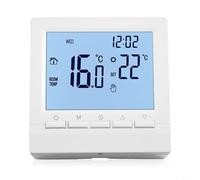 Thermostat d'ambiance numérique avec écran LCD pour chaudière à gaz et chauffage au sol Contrôle de la température pour unité de montage mural alimenté par piles Blanc
