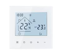 Thermostat d'ambiance numérique, écran LED, écran tactile, régulateur de température programmable hebdomadaire pour chauffage au sol électrique (blanc - chauffage au sol électrique 16 A)