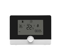 Thermostat d'ambiance numérique filaire for chaudière à gaz, thermostat de chauffage 5A thermorégulateur de chaudière Programmable à rétroéclairage bleu(blanc)