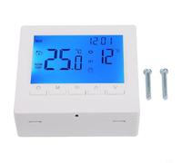 Thermostat d'ambiance numérique programmable pour chauffage au sol de chaudière à gaz - Affichage LCD - Minuterie hebdomadaire 5 + 2 jours avec verrouillage enfant - Fonction antigel - Alimentation