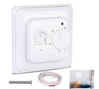 Thermostat d'ambiance pour Chauffage au Sol avec sonde : Thermostat encastré 230V 16A pour Chauffage au Sol, Thermostat d'ambiance réglable de 5 à 40 °C